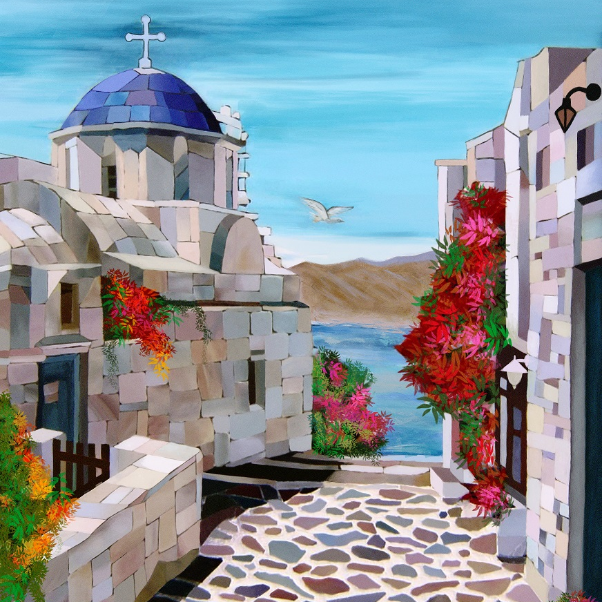 a frame of Santorini