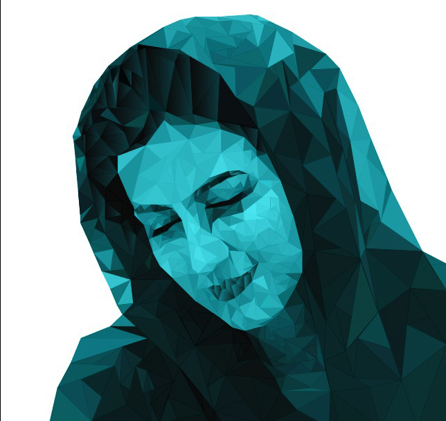 Polygonal portrait