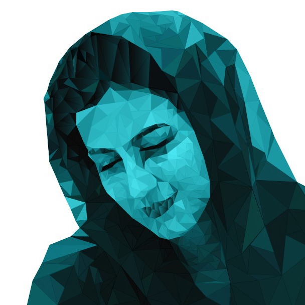 Polygonal portrait