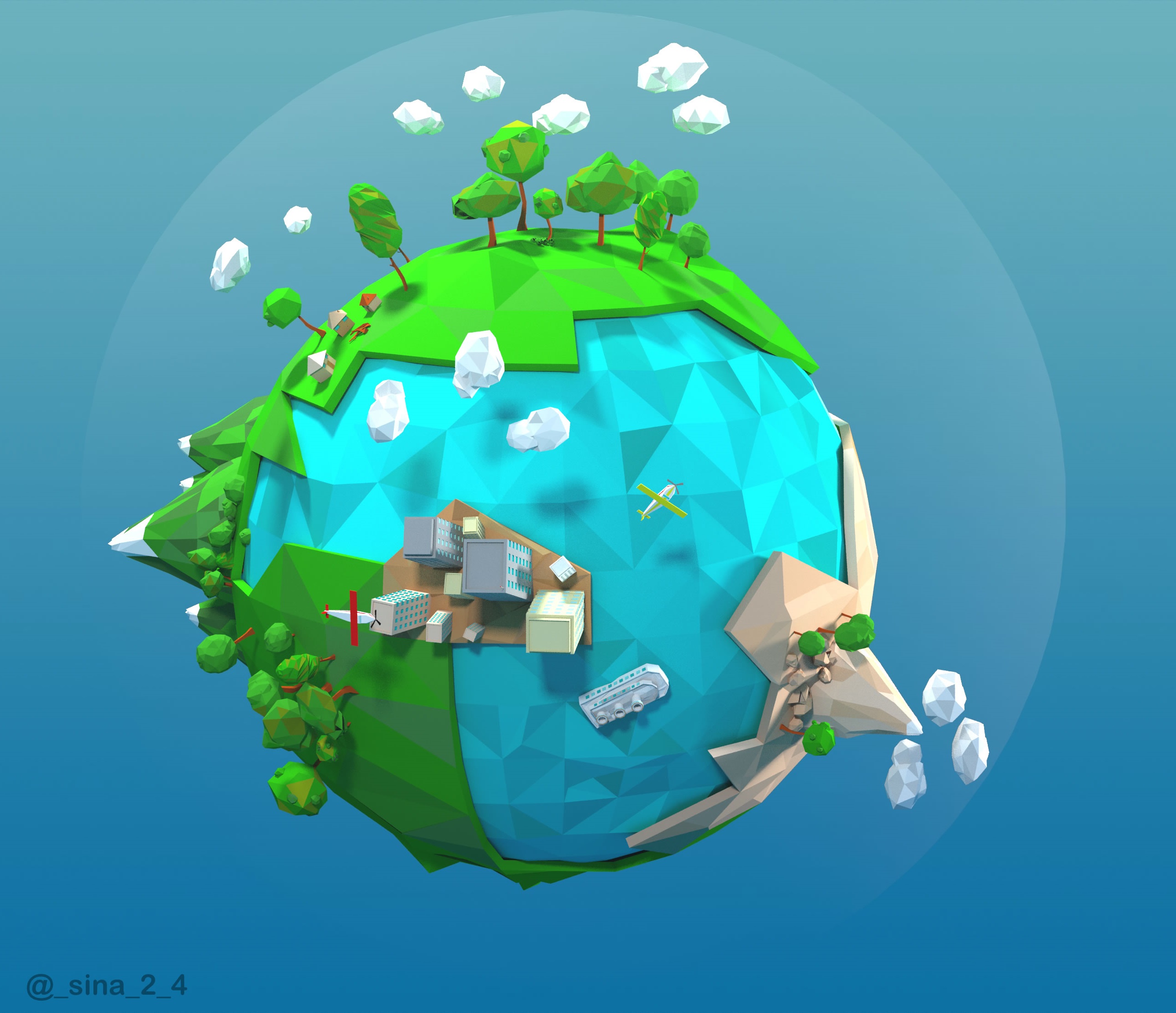 low poly world