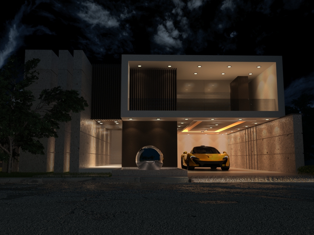 Exterior Modeling - Night Light