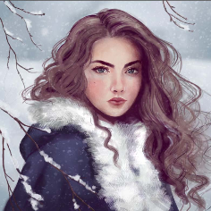 A woman in winter