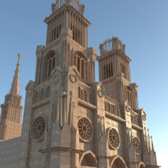 catholic church 3d model